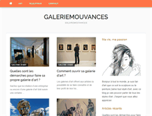 Tablet Screenshot of galeriemouvances.com